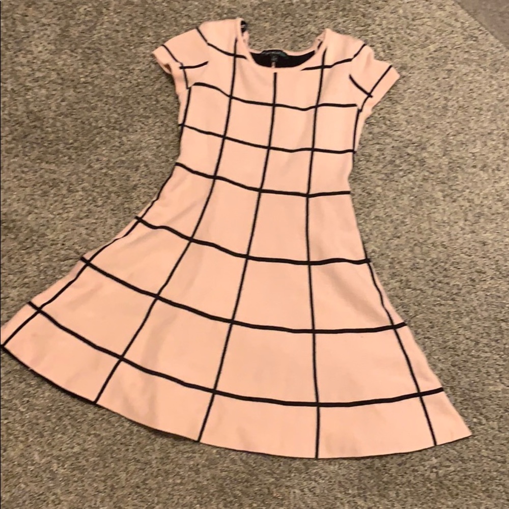 Stripped pink and black dress